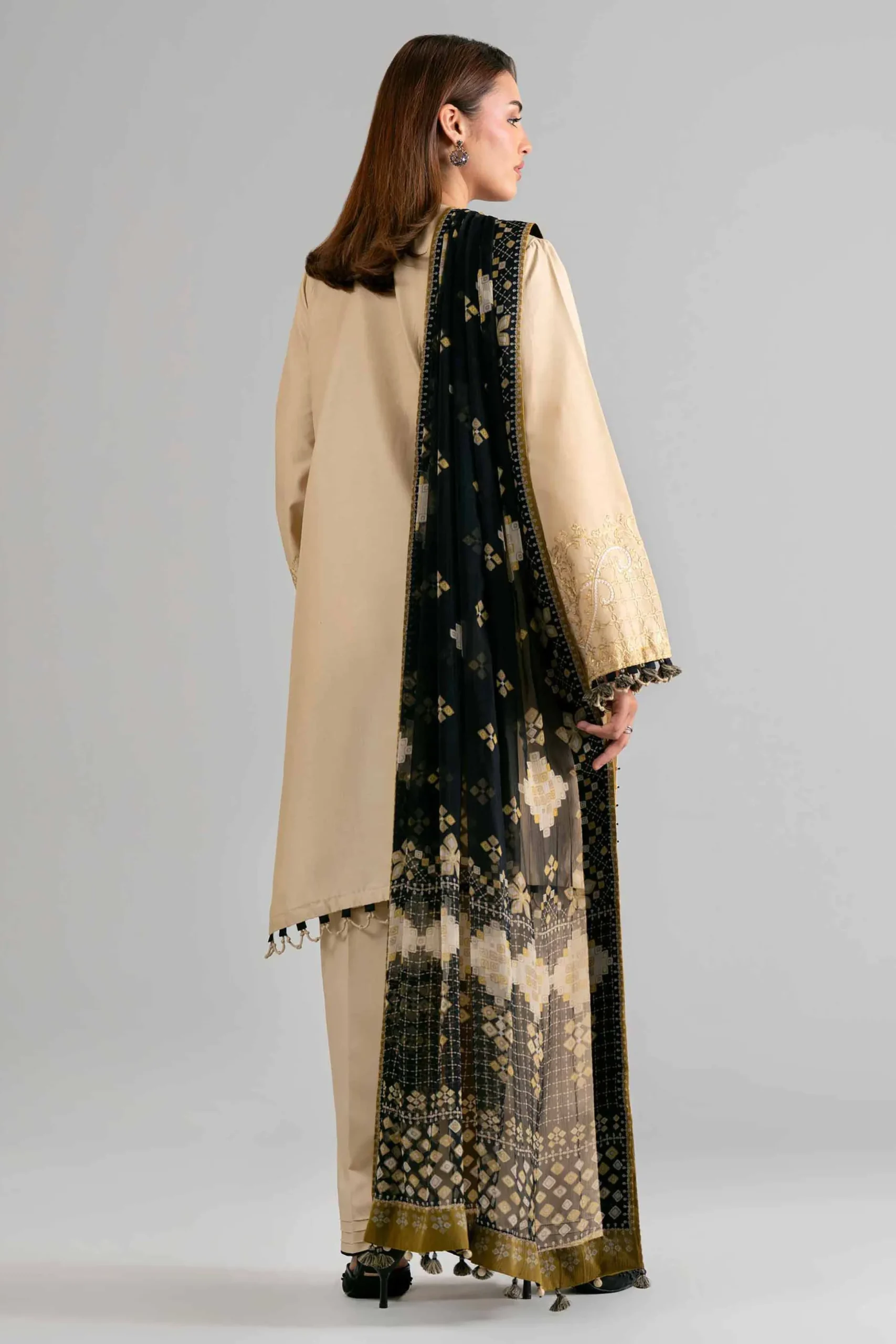 3 Piece - Digital Printed Embroidered Suit - 42601695