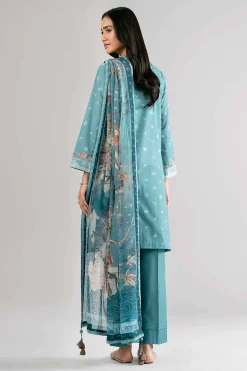 3 Piece - Digital Printed Embroidered Suit - 42601748