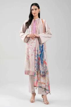 3 Piece - Digital Printed Embroidered Suit - 42601336