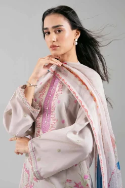 3 Piece - Digital Printed Embroidered Suit - 42601336