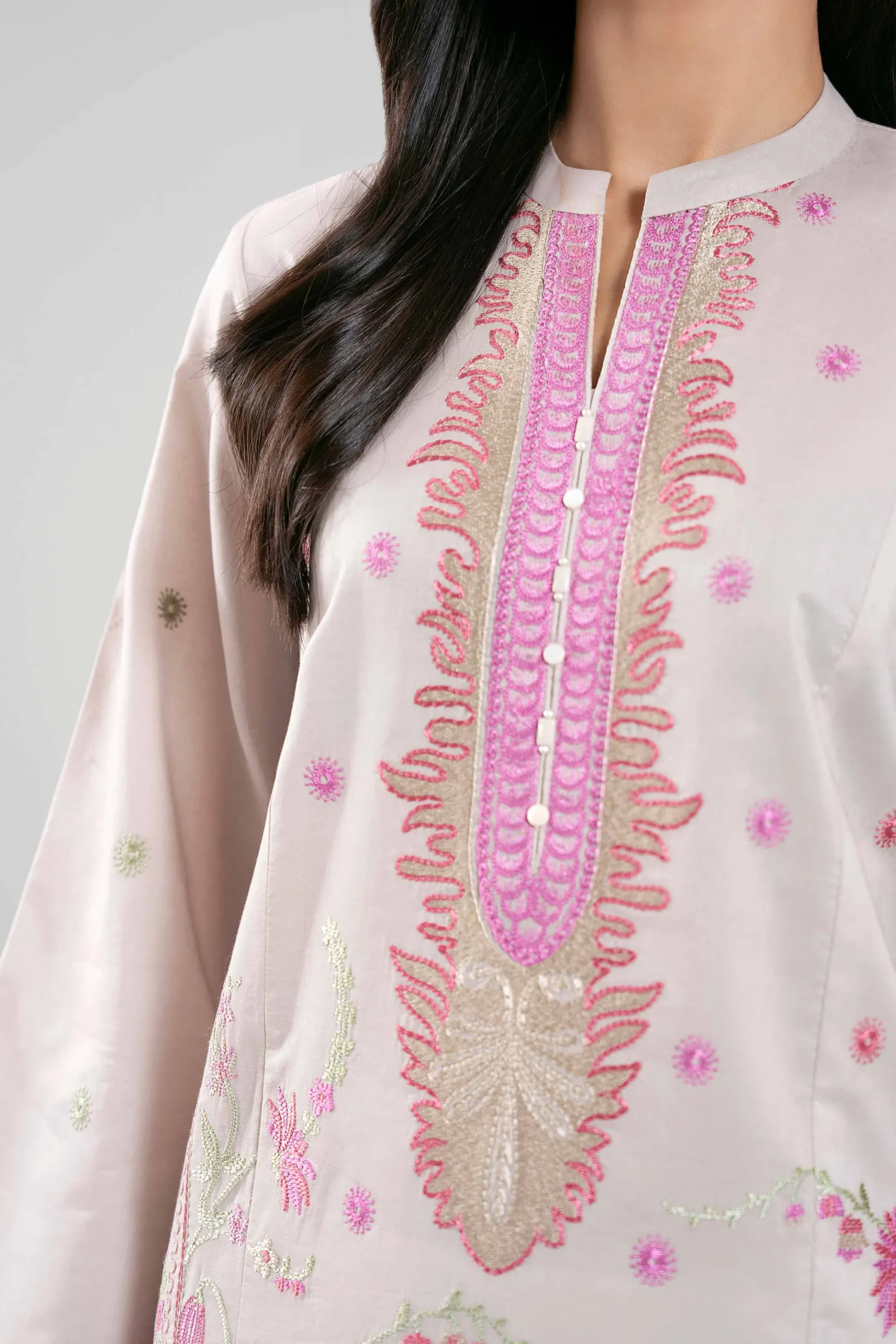 3 Piece - Digital Printed Embroidered Suit - 42601336