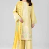3 Piece - Digital Printed Embroidered Suit - 42601824