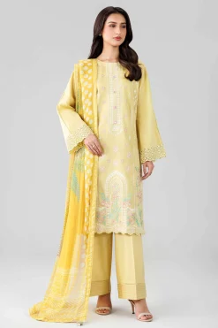 3 Piece - Digital Printed Embroidered Suit - 42601824