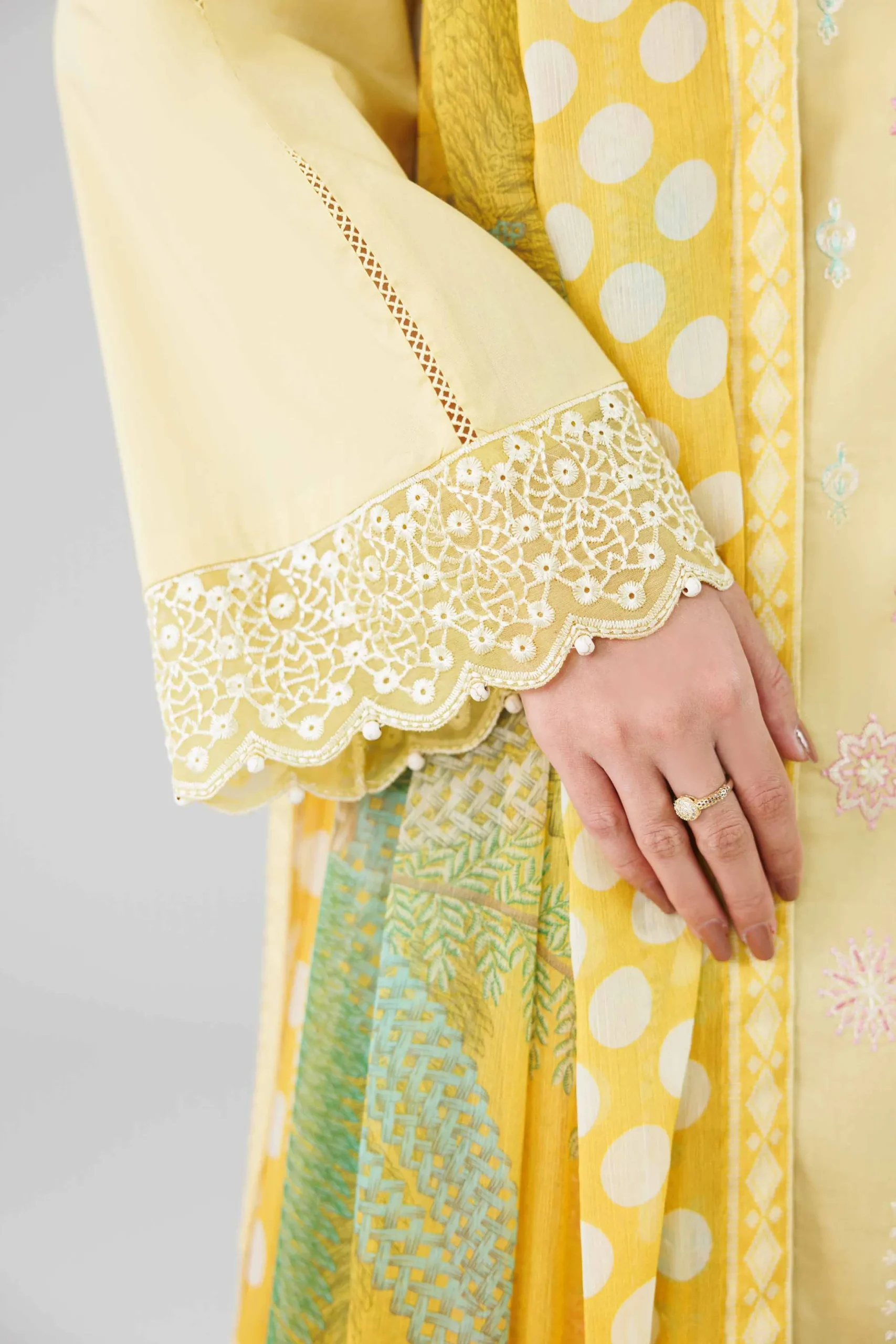 3 Piece - Digital Printed Embroidered Suit - 42601824