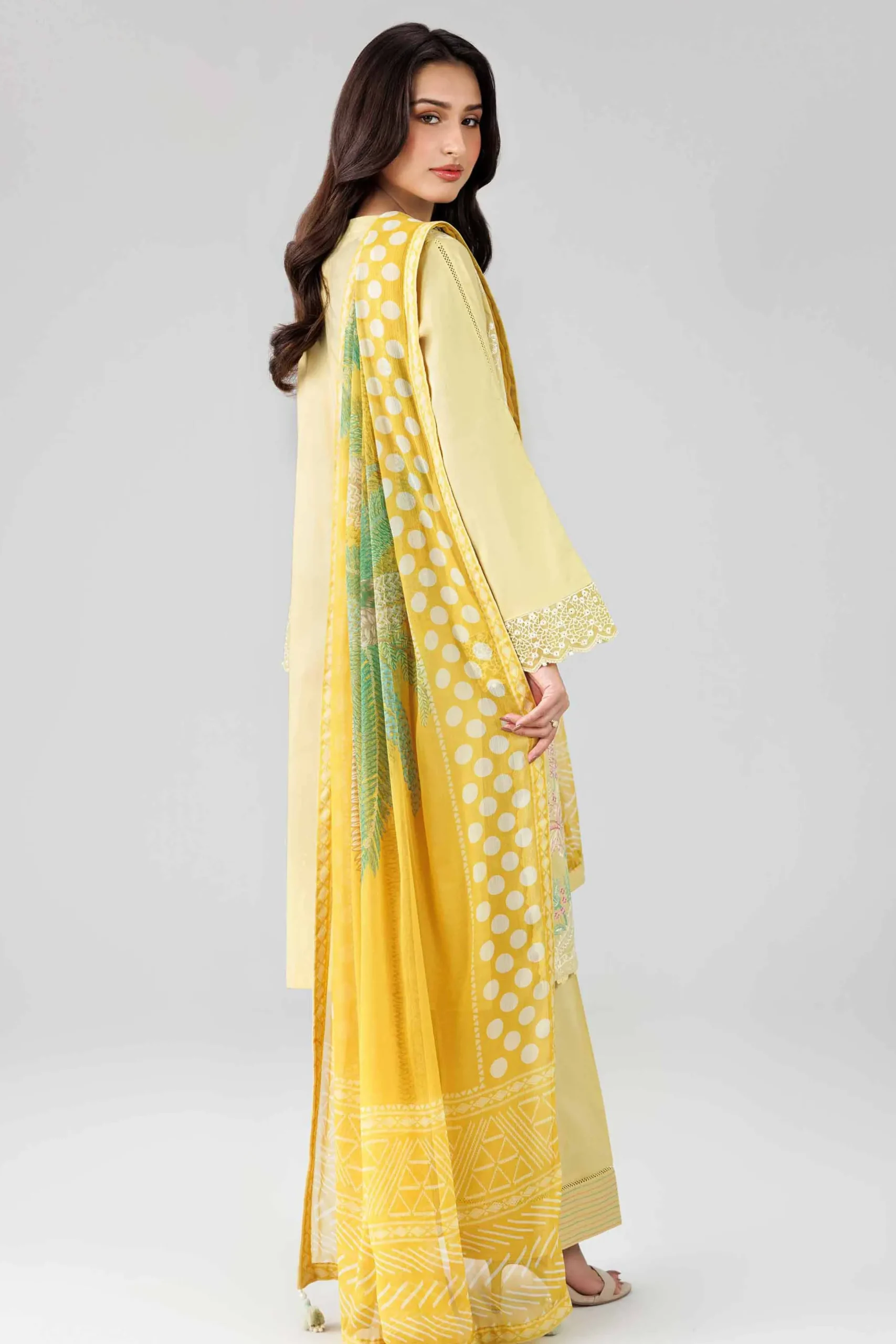 3 Piece - Digital Printed Embroidered Suit - 42601824