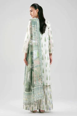 3 Piece - Digital Printed Embroidered Suit - 42601357