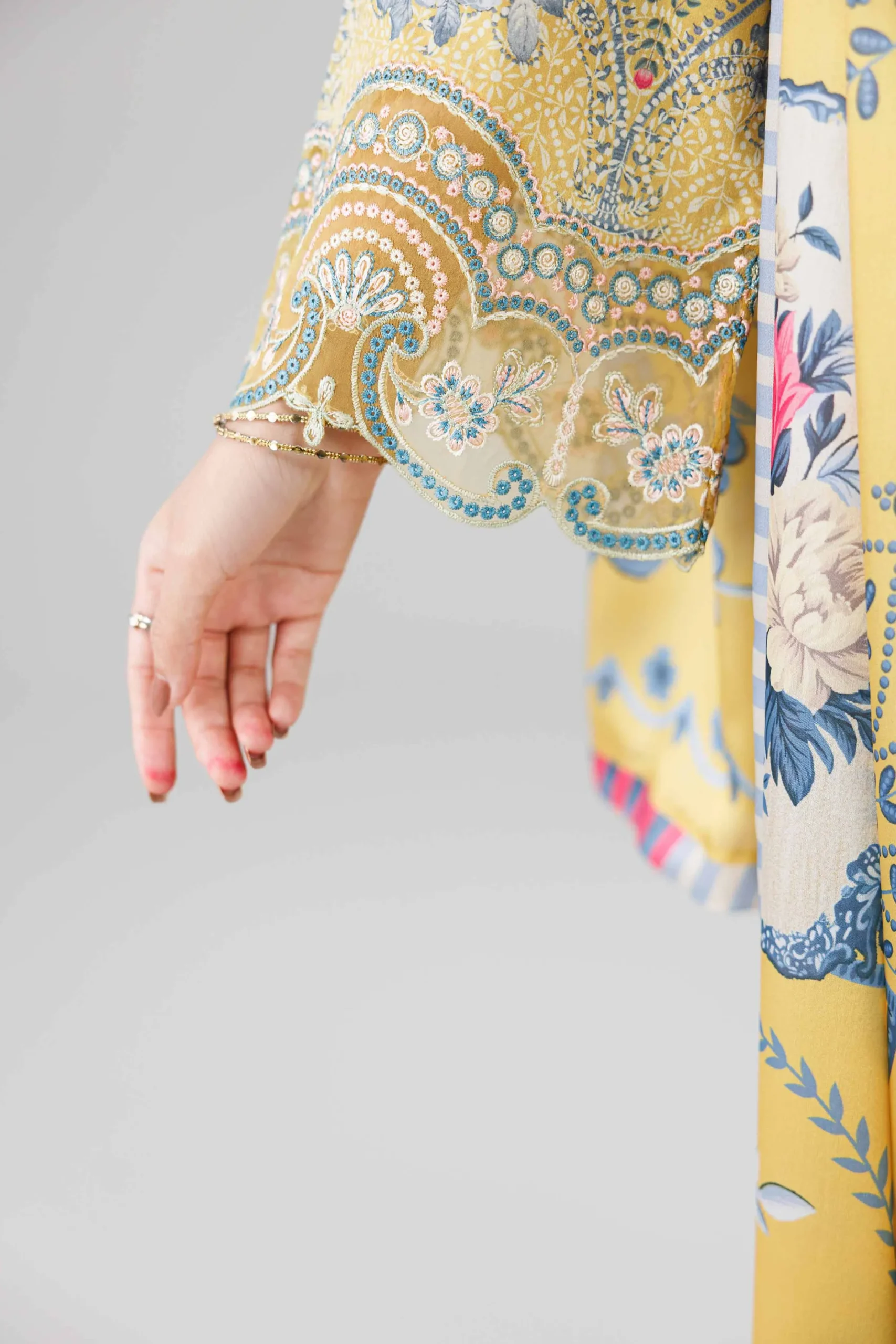 3 Piece - Digital Printed Embroidered Suit - 42601796