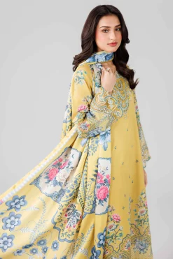 3 Piece - Digital Printed Embroidered Suit - 42601796