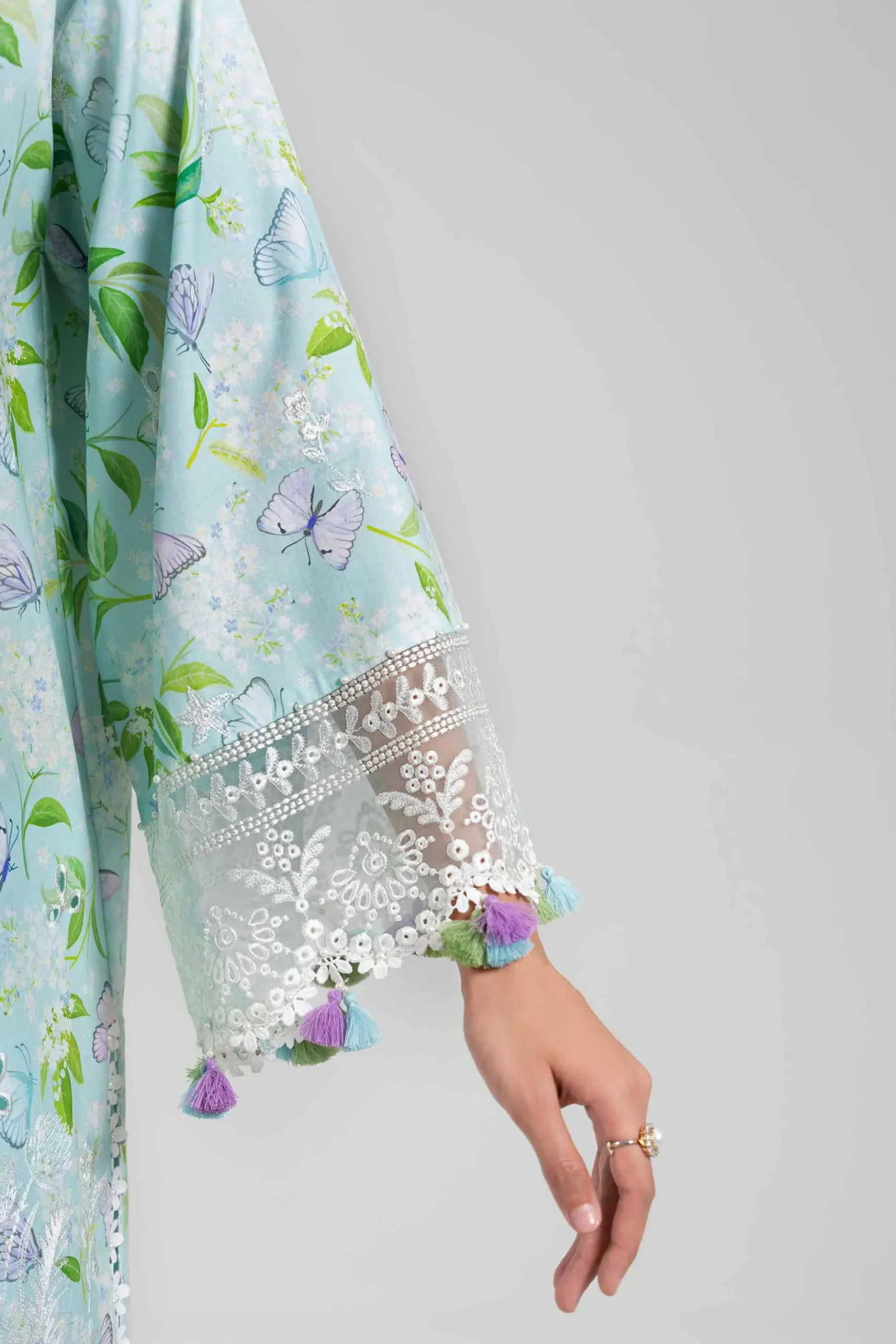 3 Piece - Digital Printed Embroidered Suit - 42601397