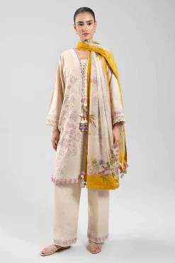 3 Piece - Digital Printed Embroidered Suit - 42601340