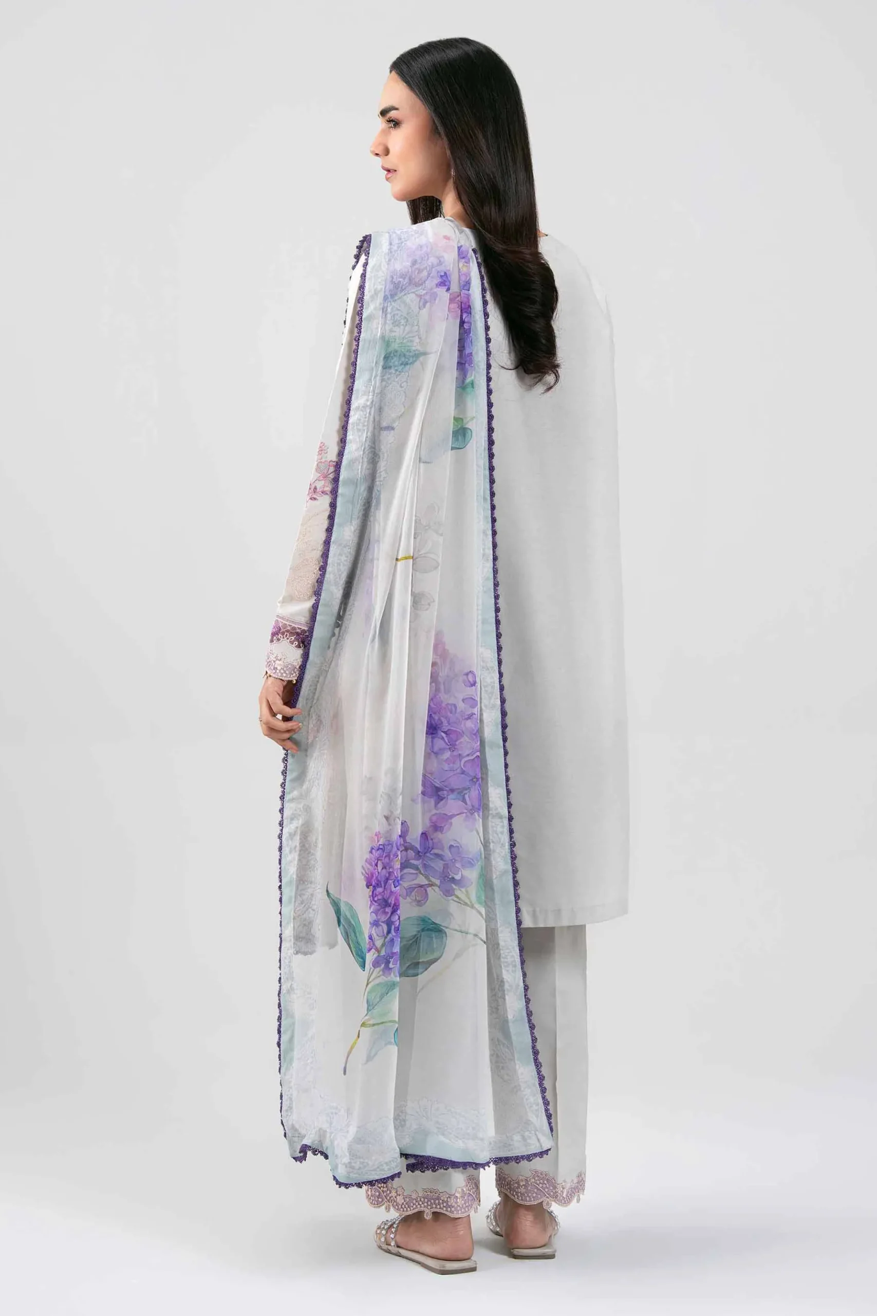 3 Piece - Digital Printed Embroidered Suit - 42601284