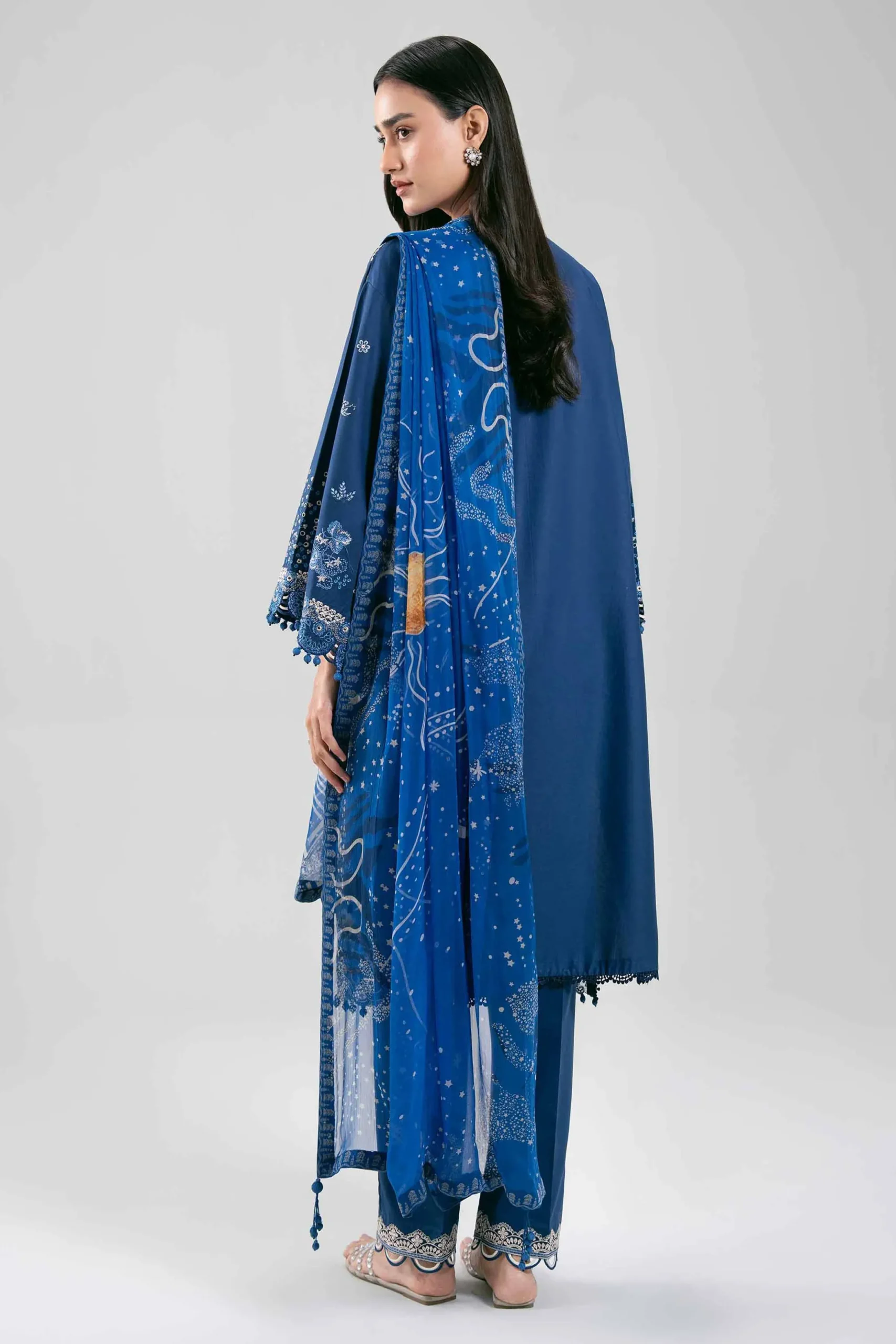 3 Piece - Digital Printed Embroidered Suit - 42601303