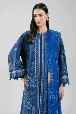 3 Piece - Digital Printed Embroidered Suit - 42601303