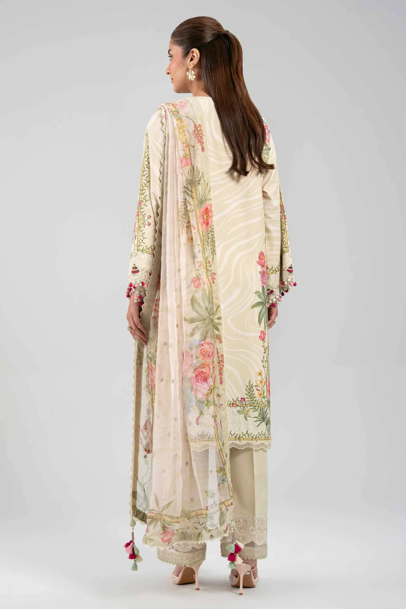3 Piece - Digital Printed Embroidered Suit - 42601328