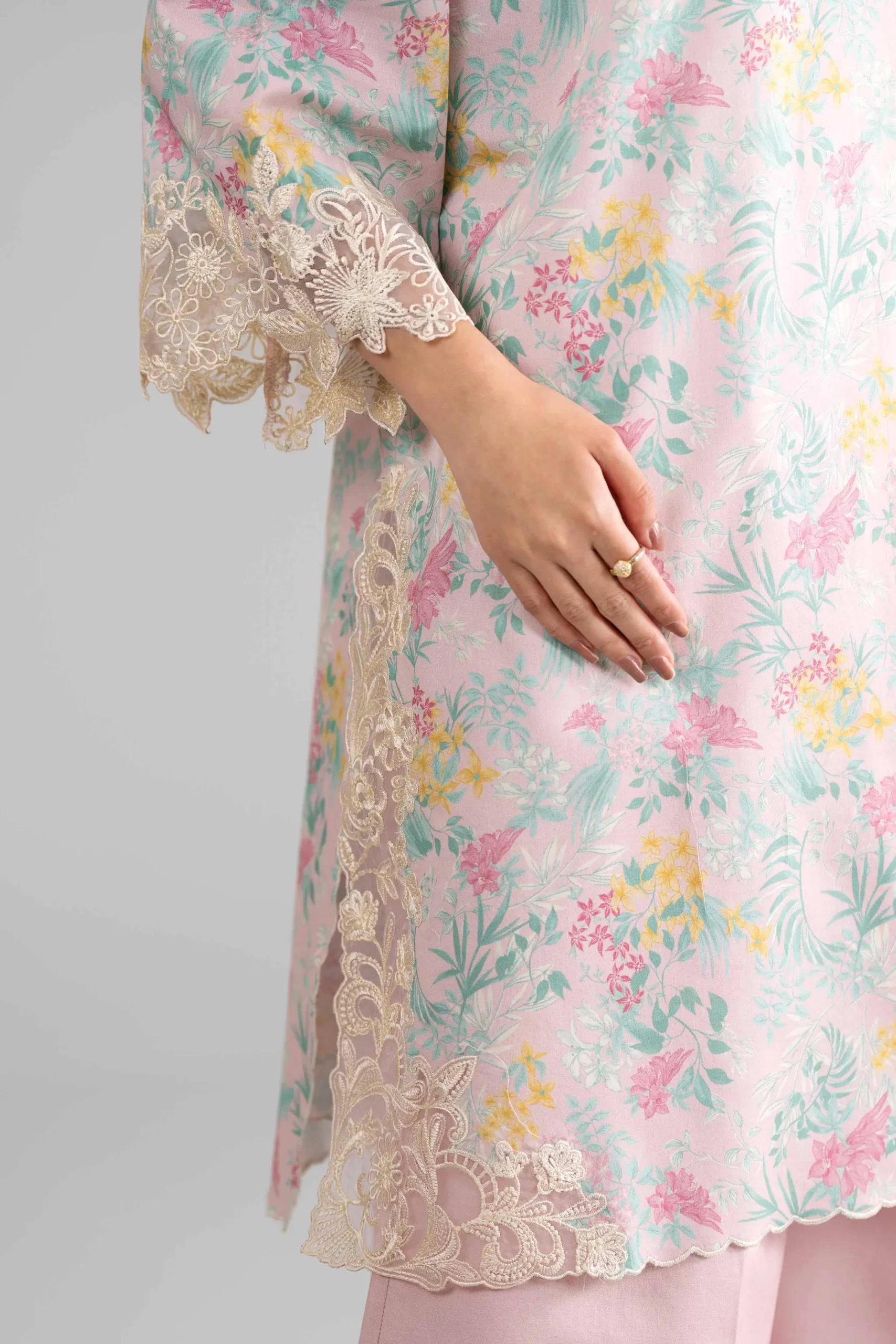 3 Piece - Digital Printed Embroidered Suit - 42601752