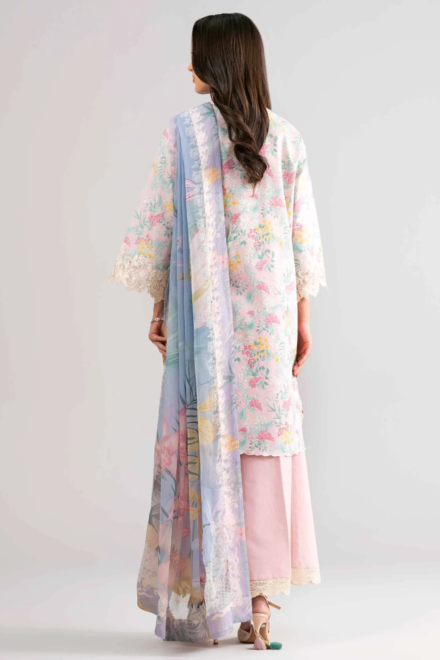 3 Piece - Digital Printed Embroidered Suit - 42601752