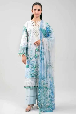 3 Piece - Digital Printed Embroidered Suit - 42601330