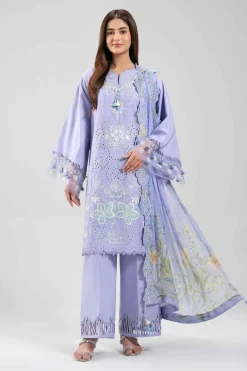 3 Piece - Digital Printed Embroidered Suit - 42601286