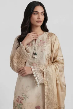 3 Piece - Digital Printed Embroidered Suit - 42601797