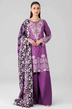 3 Piece - Digital Printed Embroidered Suit - 42601801