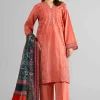 3 Piece - Digital Printed Embroidered Suit - 42601711
