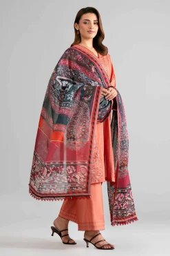 3 Piece - Digital Printed Embroidered Suit - 42601711