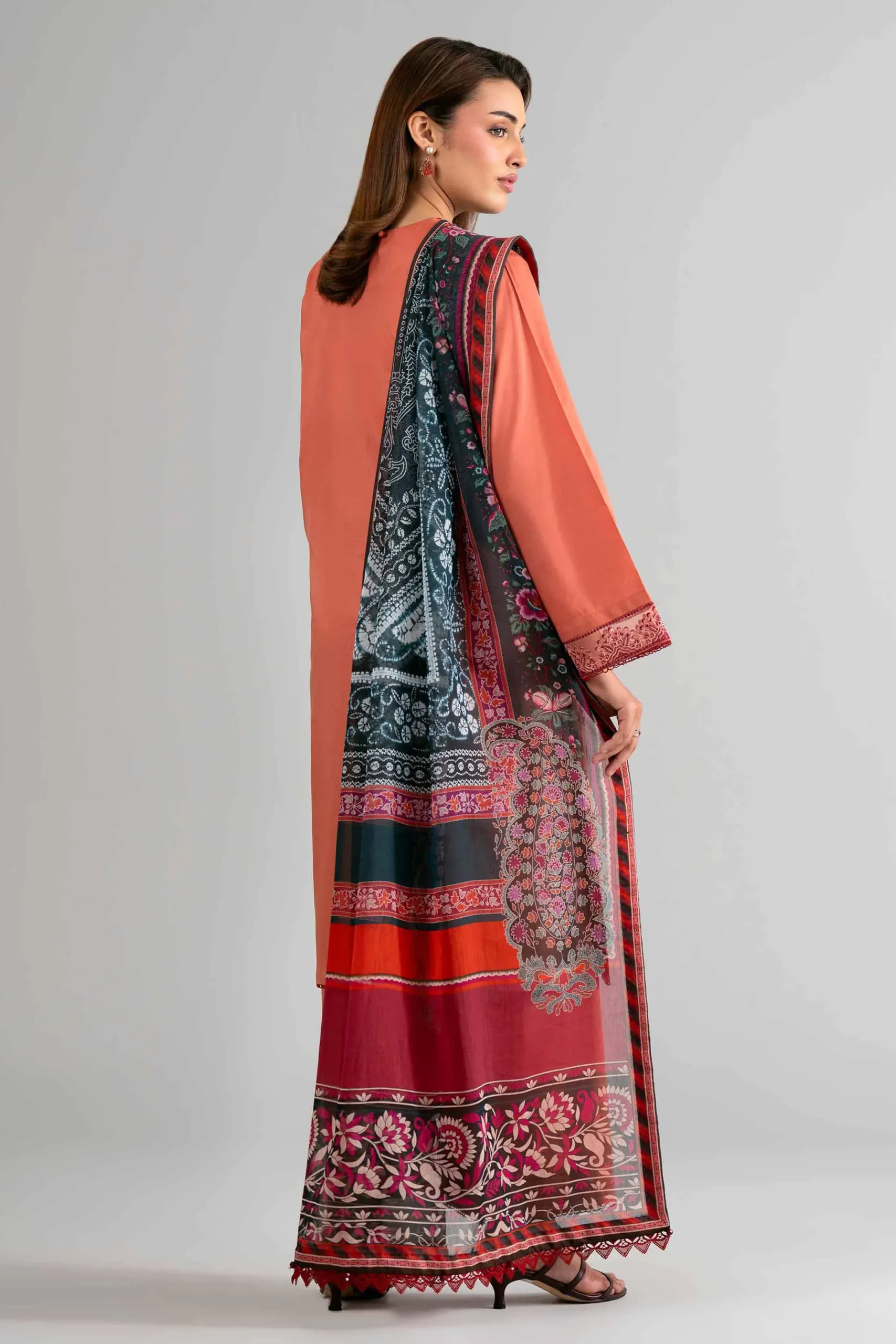 3 Piece - Digital Printed Embroidered Suit - 42601711