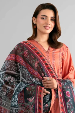 3 Piece - Digital Printed Embroidered Suit - 42601711