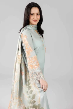 3 Piece - Digital Printed Embroidered Suit - 42601795