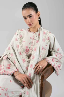 3 Piece - Digital Printed Embroidered Suit - 42601400