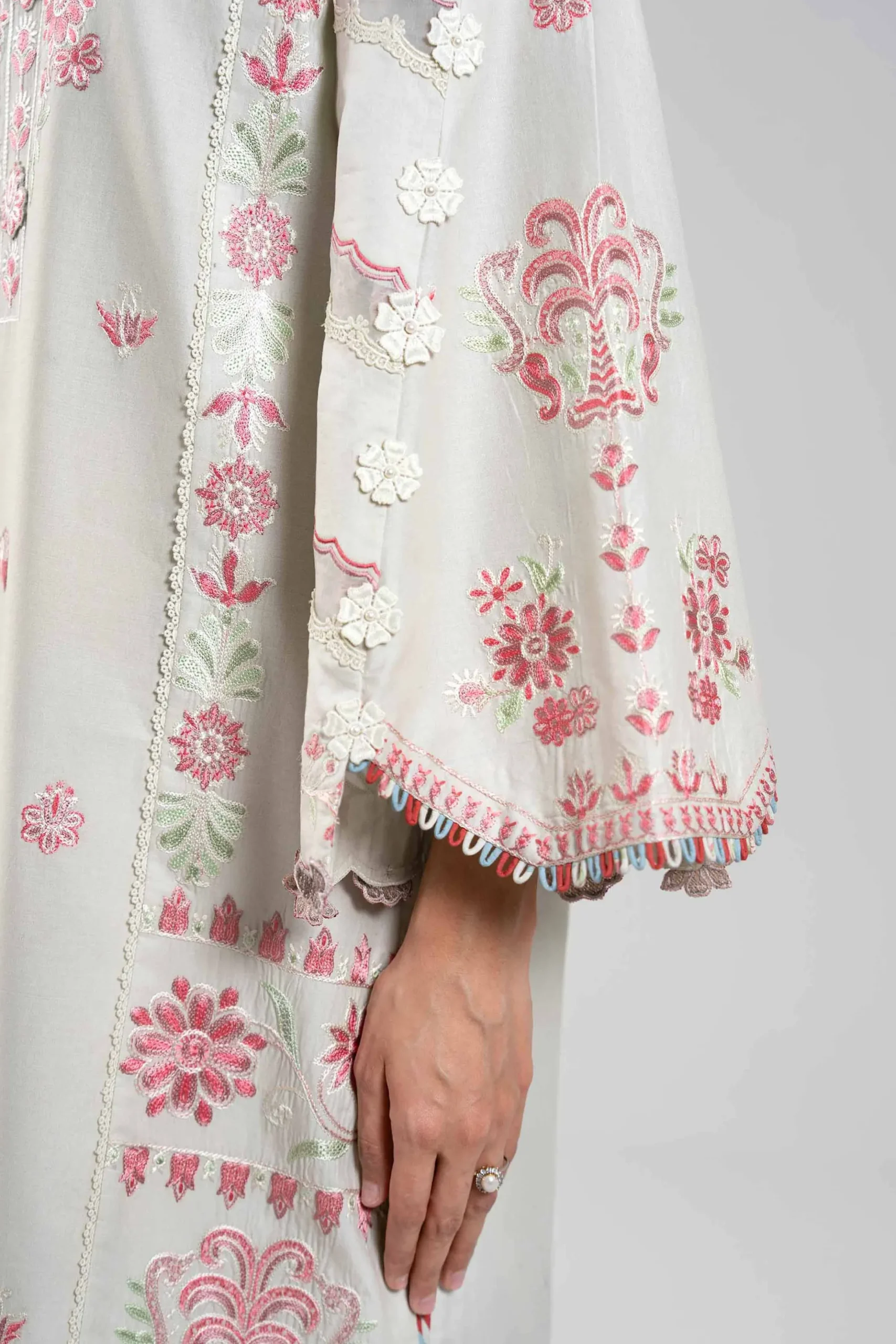 3 Piece - Digital Printed Embroidered Suit - 42601400