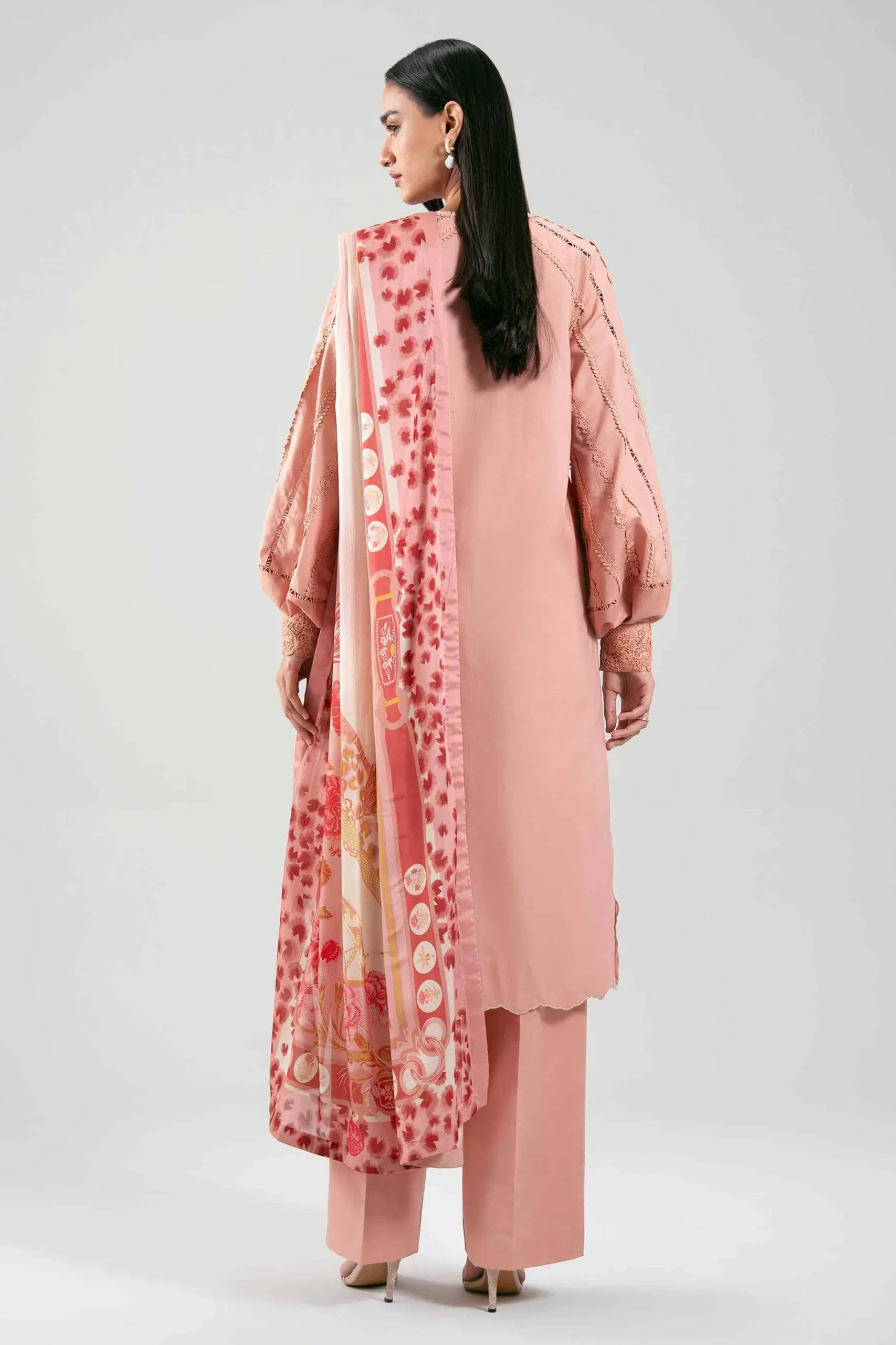3 Piece - Digital Printed Embroidered Suit - 42601352