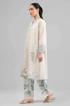 2 Piece - Digital Printed Embroidered Suit - 42601423