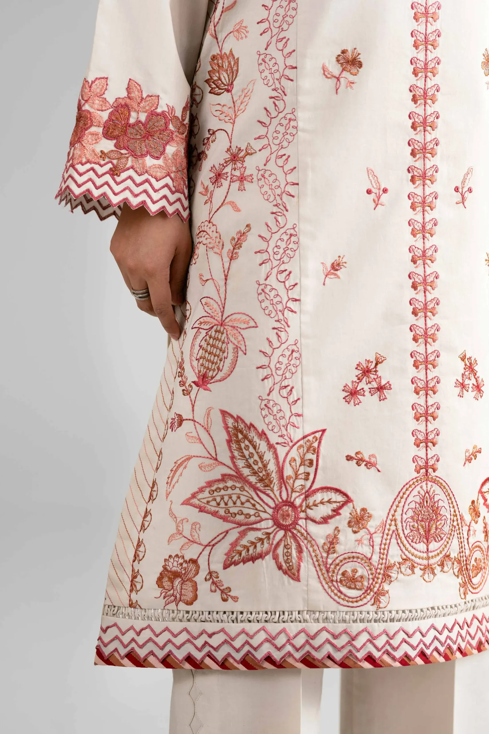 3 Piece - Digital Printed Embroidered Suit - 42601730