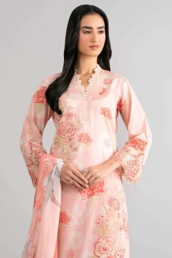 3 Piece - Digital Printed Embroidered Suit - 42601756