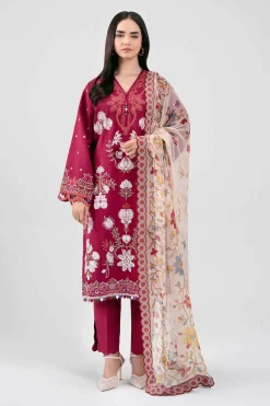 3 Piece - Digital Printed Embroidered Suit - 42601313
