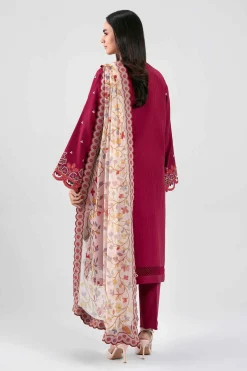3 Piece - Digital Printed Embroidered Suit - 42601313