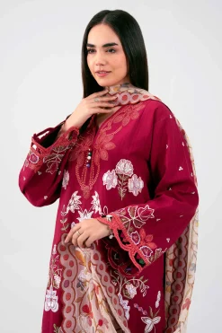 3 Piece - Digital Printed Embroidered Suit - 42601313