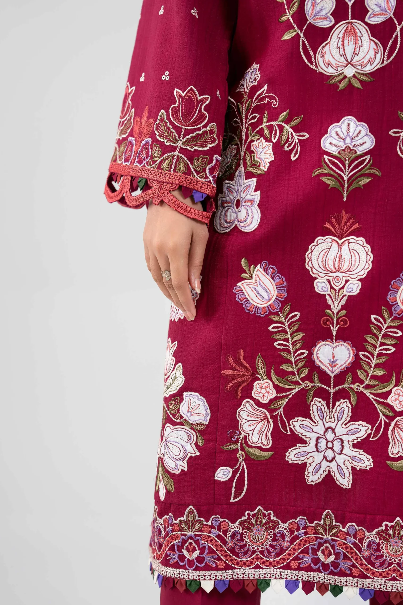 3 Piece - Digital Printed Embroidered Suit - 42601313