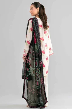 3 Piece - Digital Printed Embroidered Suit - 42601753