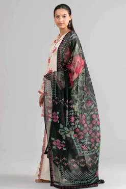 3 Piece - Digital Printed Embroidered Suit - 42601753