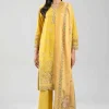 3 Piece - Digital Printed Embroidered Suit - 42601344