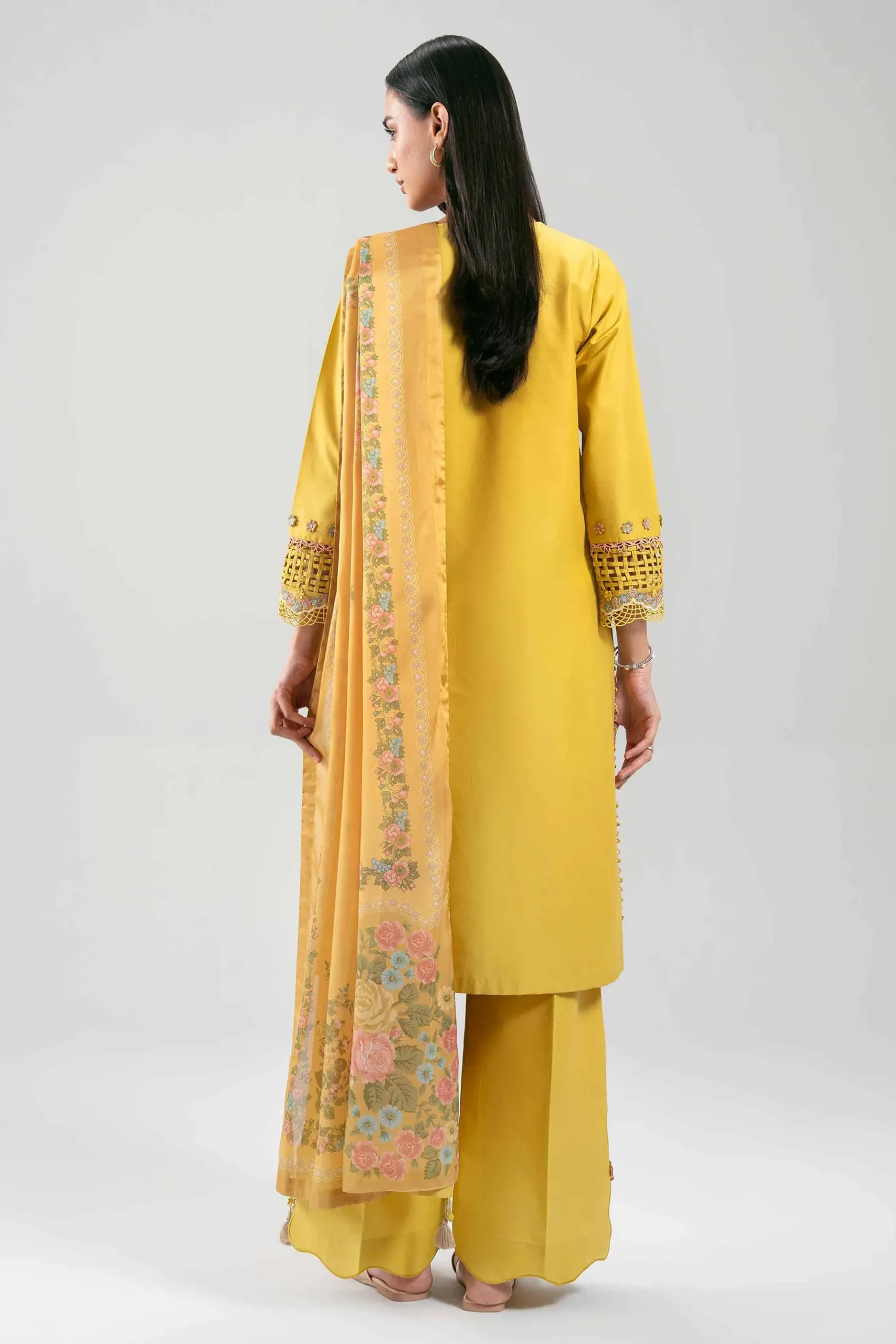 3 Piece - Digital Printed Embroidered Suit - 42601344