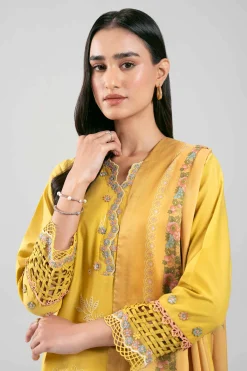 3 Piece - Digital Printed Embroidered Suit - 42601344