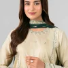3 Piece - Digital Printed Embroidered Suit - 42601773