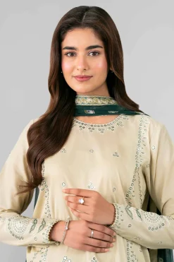 3 Piece - Digital Printed Embroidered Suit - 42601773