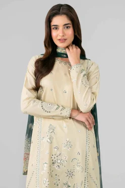 3 Piece - Digital Printed Embroidered Suit - 42601773