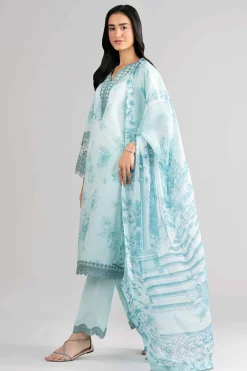 3 Piece - Digital Printed Embroidered Suit - 42601755