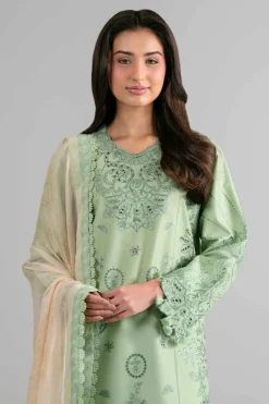 3 Piece - Digital Printed Embroidered Suit - 42601700