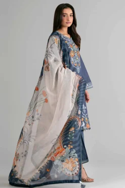 3 Piece - Digital Printed Embroidered Suit - 42601710